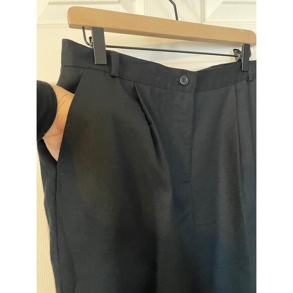Vtg David N. Petites All Wool Dress Pants 12P Black Made in Ukraine Fully Lined - Picture 3 of 10